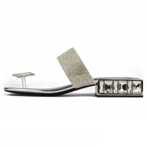 Jeffrey Campbell Alise-2SH Silver Slides.  Size 7.5. Brand New.  Never Worn.